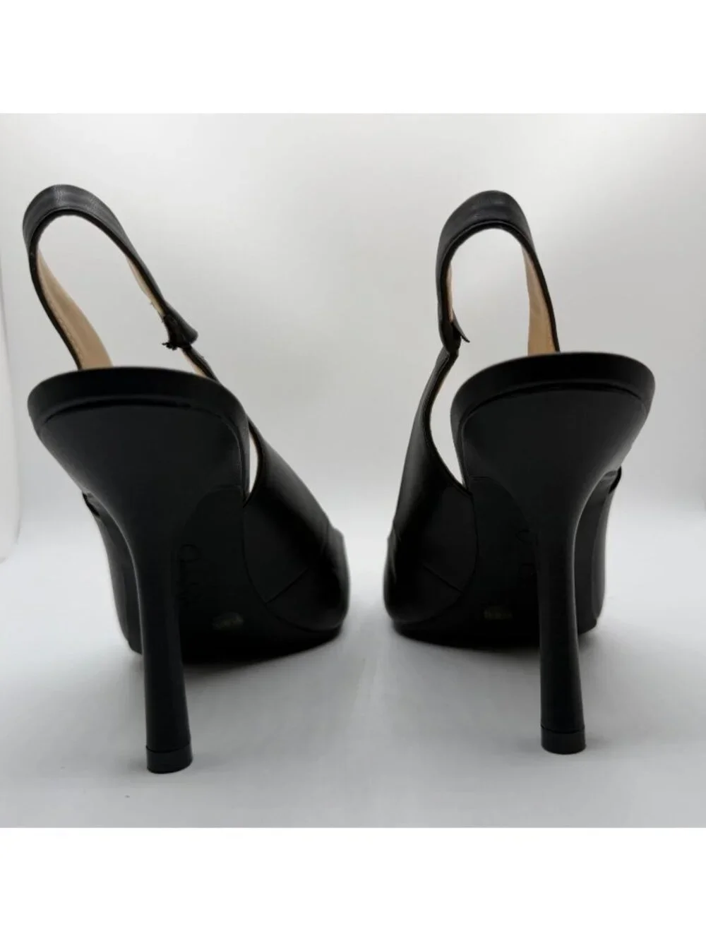 Jessica Simpson Hamya Classic Slingback Pumps Black Leather Women Size 9.5M